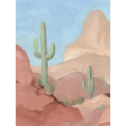 Sunny Saguaro IV Black Modern Wood Framed Art Print by Green, Jacob