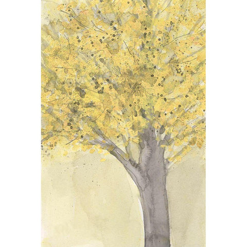 Yellow Autumn Moment II White Modern Wood Framed Art Print by Dixon, Samuel