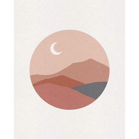 Deconstructed Desert II Black Modern Wood Framed Art Print with Double Matting by Green, Jacob