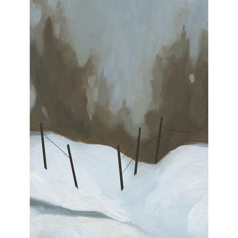 Deep Snow I Black Modern Wood Framed Art Print with Double Matting by Green, Jacob