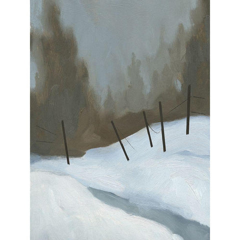 Deep Snow II White Modern Wood Framed Art Print by Green, Jacob