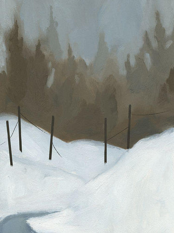 Deep Snow III Black Ornate Wood Framed Art Print with Double Matting by Green, Jacob