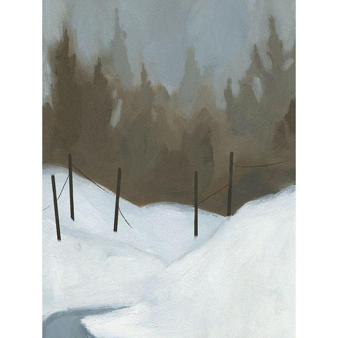 Deep Snow III Black Modern Wood Framed Art Print with Double Matting by Green, Jacob