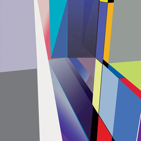 LTower23 7 Brights Black Modern Wood Framed Art Print with Double Matting by Cartissi