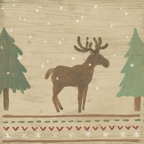 Naive Nordic Holiday II Gold Ornate Wood Framed Art Print with Double Matting by Vess, June Erica