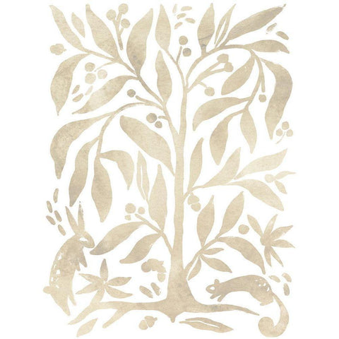 Parchment Block Print II Black Modern Wood Framed Art Print with Double Matting by Vess, June Erica