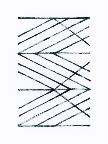 Geometric Meditation II Black Ornate Wood Framed Art Print with Double Matting by Vess, June Erica