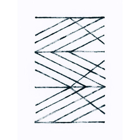 Geometric Meditation II Black Modern Wood Framed Art Print by Vess, June Erica