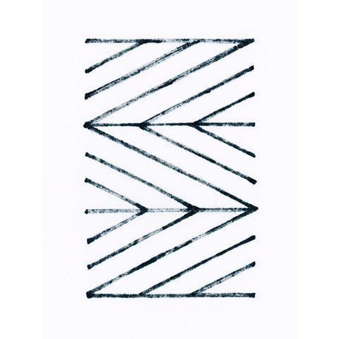 Geometric Meditation III White Modern Wood Framed Art Print by Vess, June Erica