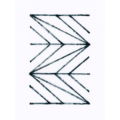 Geometric Meditation IV Black Modern Wood Framed Art Print by Vess, June Erica