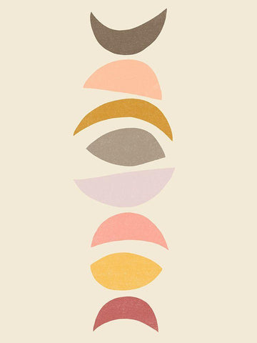 Phase Stack I White Modern Wood Framed Art Print with Double Matting by Vess, June Erica