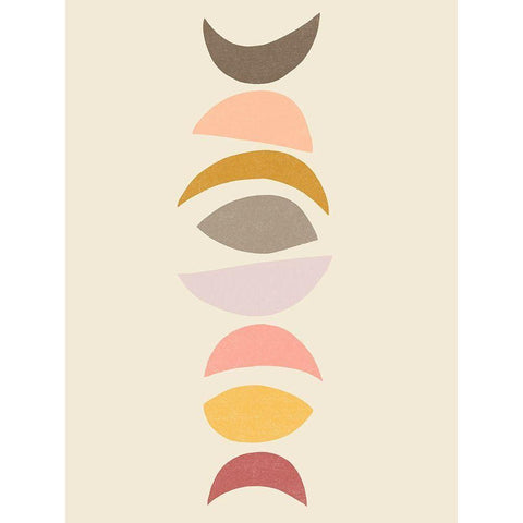 Phase Stack I Black Modern Wood Framed Art Print with Double Matting by Vess, June Erica