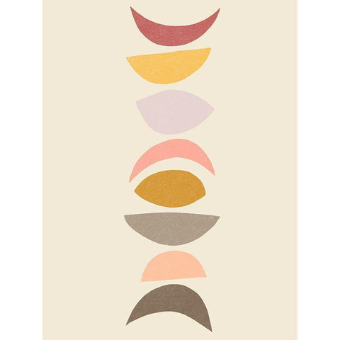 Phase Stack II Black Modern Wood Framed Art Print with Double Matting by Vess, June Erica