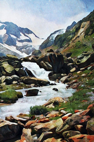 Susten Pass Worth Taking II Black Ornate Wood Framed Art Print with Double Matting by Aldridge, Ashley