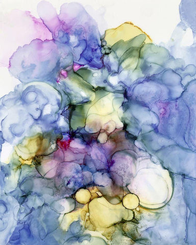 Pansy Explosion White Modern Wood Framed Art Print with Double Matting by Curinga, Kim