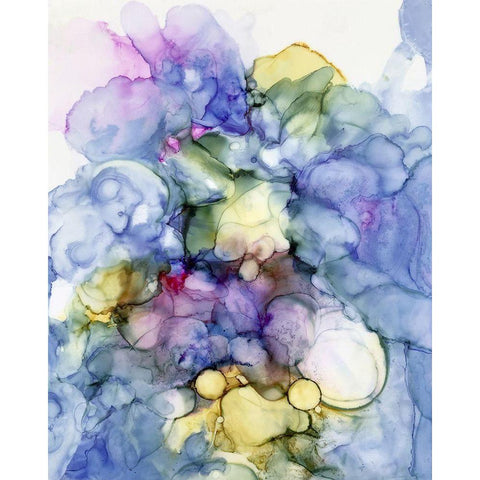 Pansy Explosion Black Modern Wood Framed Art Print with Double Matting by Curinga, Kim