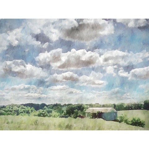 Sky Barn White Modern Wood Framed Art Print by Curinga, Kim