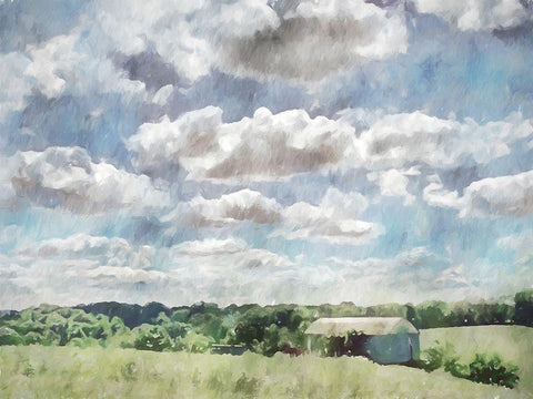 Sky Barn Black Ornate Wood Framed Art Print with Double Matting by Curinga, Kim