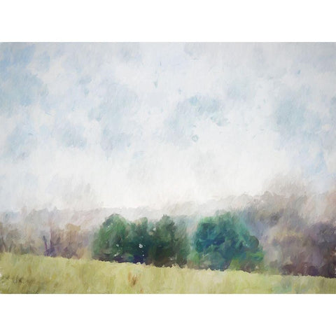 Trees In Color White Modern Wood Framed Art Print by Curinga, Kim