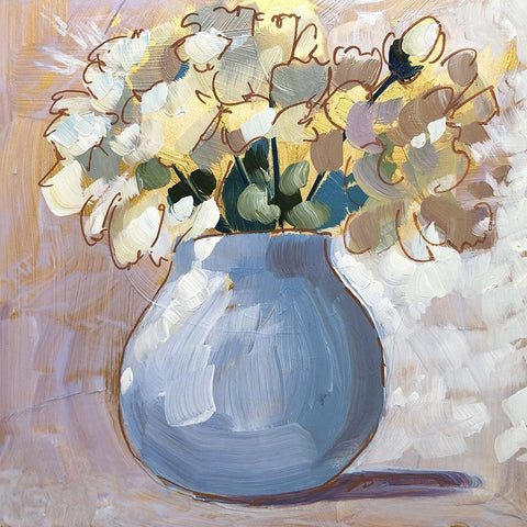 Be Here Now Black Modern Wood Framed Art Print by Riger, Sue