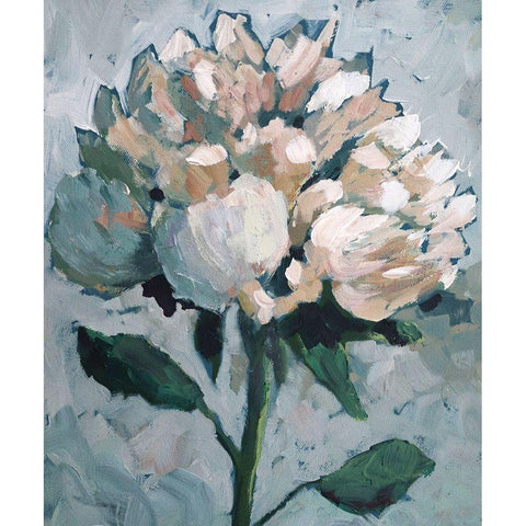 Peony Black Modern Wood Framed Art Print with Double Matting by Riger, Sue