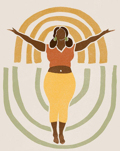 Om Together III Black Ornate Wood Framed Art Print with Double Matting by Vess, June Erica