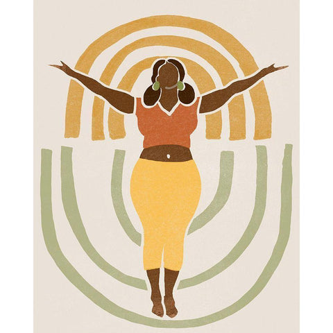 Om Together III Gold Ornate Wood Framed Art Print with Double Matting by Vess, June Erica