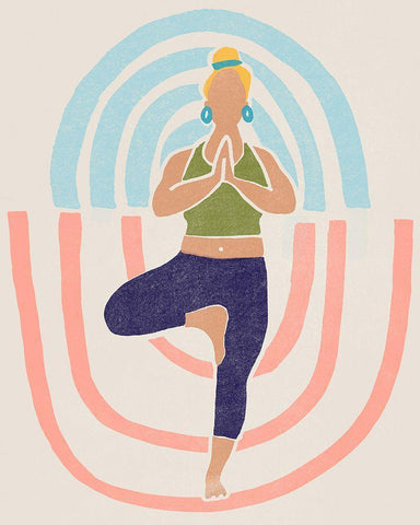 Om Together IV Black Ornate Wood Framed Art Print with Double Matting by Vess, June Erica