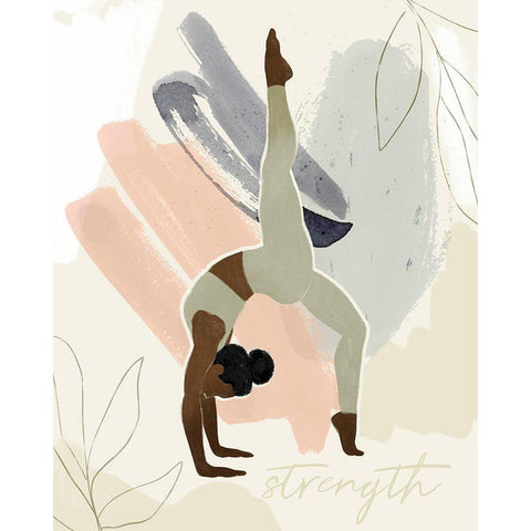 Yoga Practice III Black Modern Wood Framed Art Print by Barnes, Victoria