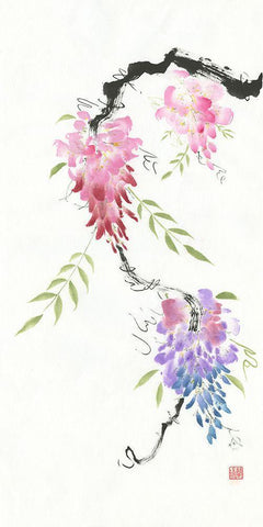 Dreaming in Color Black Ornate Wood Framed Art Print with Double Matting by Rae, Nan