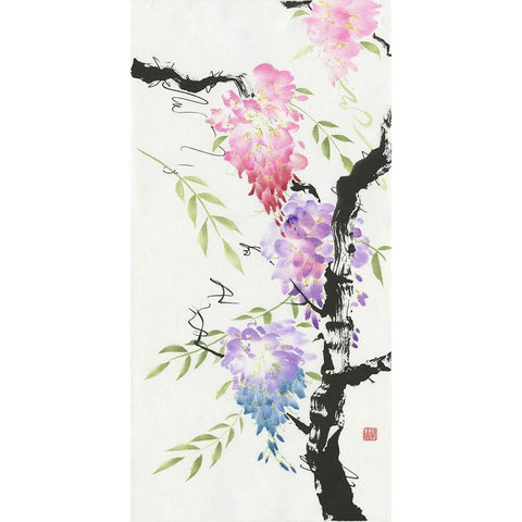 The Family Tree Black Modern Wood Framed Art Print with Double Matting by Rae, Nan