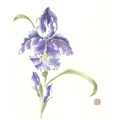 Reigning Prince White Modern Wood Framed Art Print by Rae, Nan