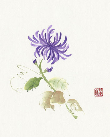 One of Four II Black Ornate Wood Framed Art Print with Double Matting by Rae, Nan