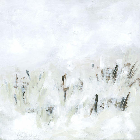 Tundra Grassland I White Modern Wood Framed Art Print with Double Matting by Vess, June Erica