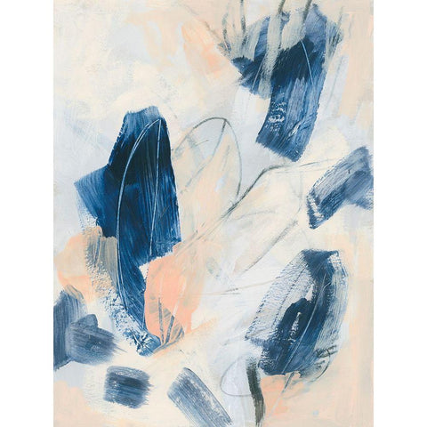 Indigo Tablature I Gold Ornate Wood Framed Art Print with Double Matting by Vess, June Erica