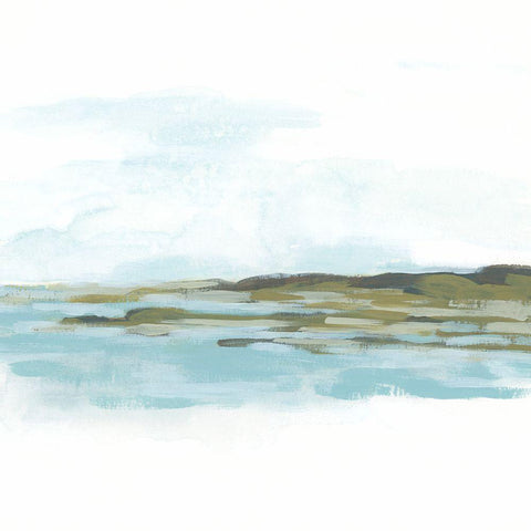 Shoreline Cameo II Gold Ornate Wood Framed Art Print with Double Matting by Vess, June Erica