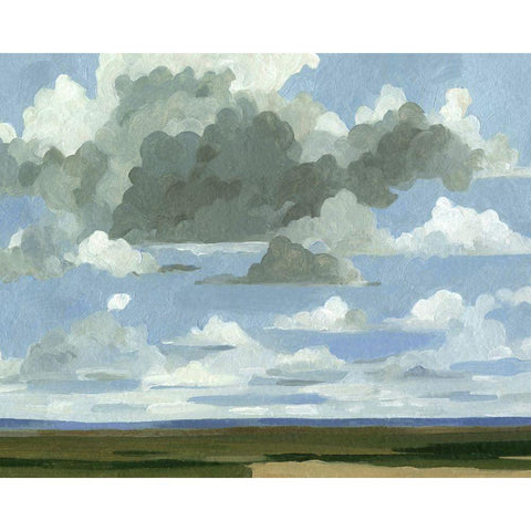 Great Plains Sky I White Modern Wood Framed Art Print by Caroline, Emma