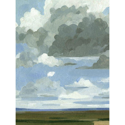 Great Plains Sky II Black Modern Wood Framed Art Print with Double Matting by Caroline, Emma