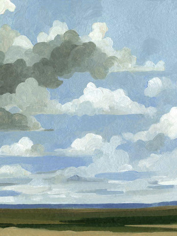 Great Plains Sky III Black Ornate Wood Framed Art Print with Double Matting by Caroline, Emma