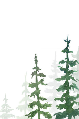 Rustic Simplicity II White Modern Wood Framed Art Print with Double Matting by Chandler, Sharon