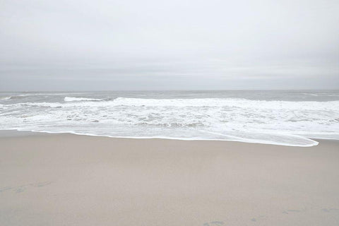 November Beach III White Modern Wood Framed Art Print with Double Matting by Chandler, Sharon