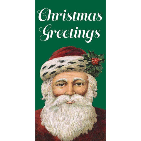 Retro Santa Claus I Black Modern Wood Framed Art Print by Longley, Alicia