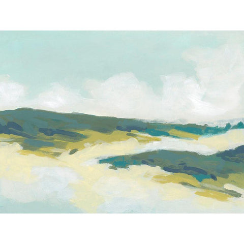 Hillside Swath I Black Modern Wood Framed Art Print with Double Matting by Vess, June Erica