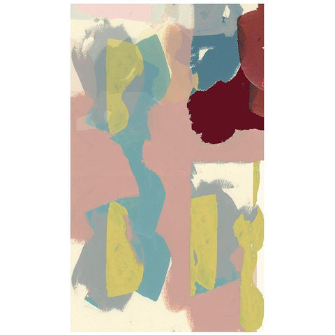 Big Shapes II White Modern Wood Framed Art Print by Cartissi