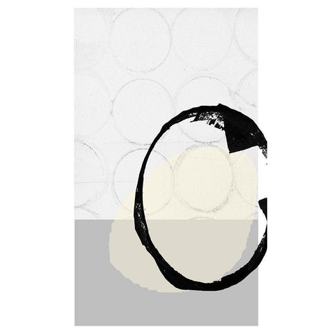 Monotone I Black Modern Wood Framed Art Print with Double Matting by Cartissi