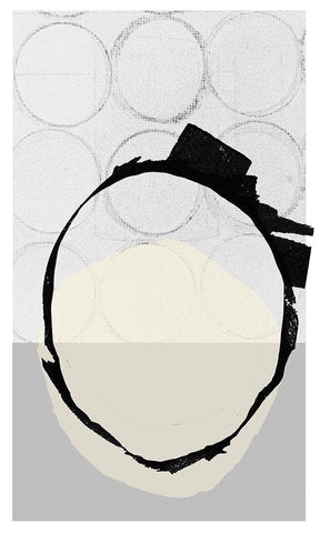 Monotone II Black Ornate Wood Framed Art Print with Double Matting by Cartissi