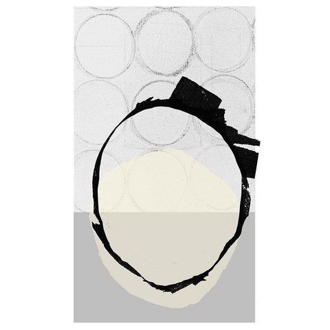 Monotone II Gold Ornate Wood Framed Art Print with Double Matting by Cartissi