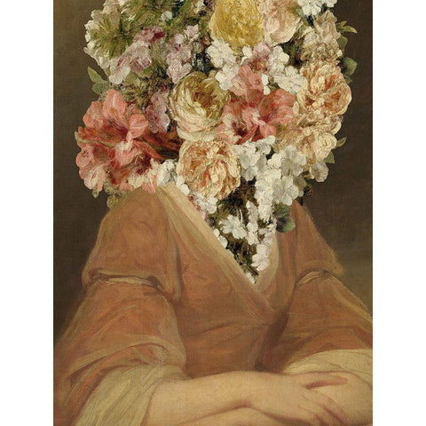 Portrait in Bloom II Black Modern Wood Framed Art Print by Warren, Annie