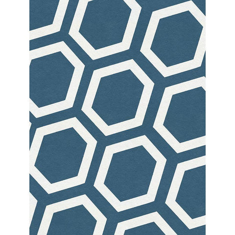 Shibori Pattern V Black Modern Wood Framed Art Print with Double Matting by Green, Jacob