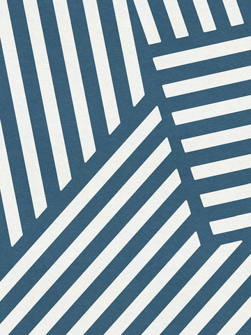 Shibori Pattern VI White Modern Wood Framed Art Print with Double Matting by Green, Jacob